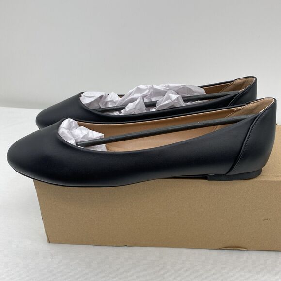 JOURNEE COLLECTION womens slip-on flat Kavn style dress shoe size 8 M Black NEW - Picture 7 of 9